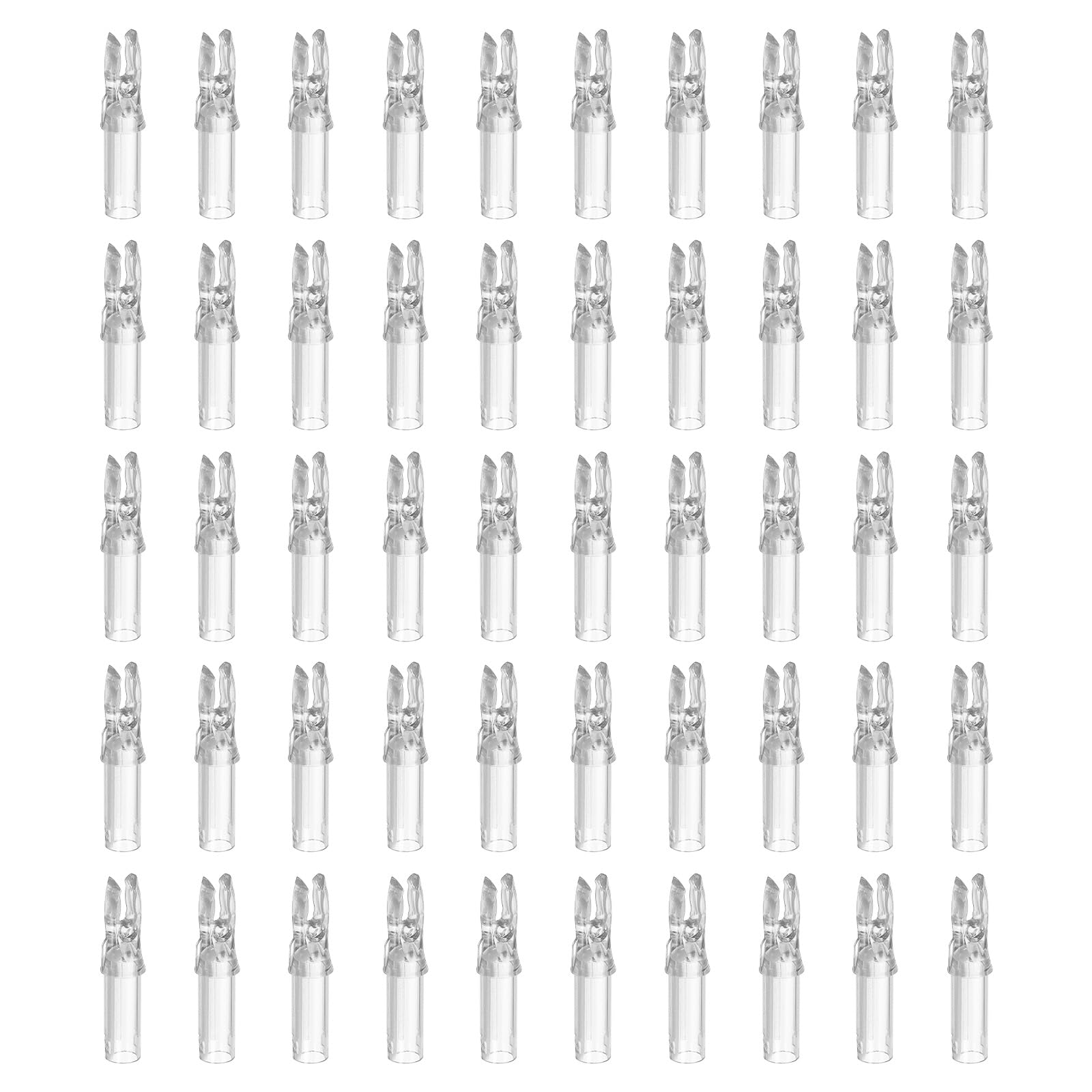 PATIKIL Archery Arrow Nocks 6.2mm 0.244", 50 Pack Insert Arrow Nock Replacement for Shooting, Transparent White