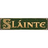 Vintage Irish Slainte Cheers Metal Sign 4x16 In Retro Beer Wall Decor For Man Cave Bar And Home Metal Outdoor Decor