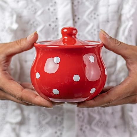 Amazon.com: City to Cottage - Azucarero de cerámica con tapa ...