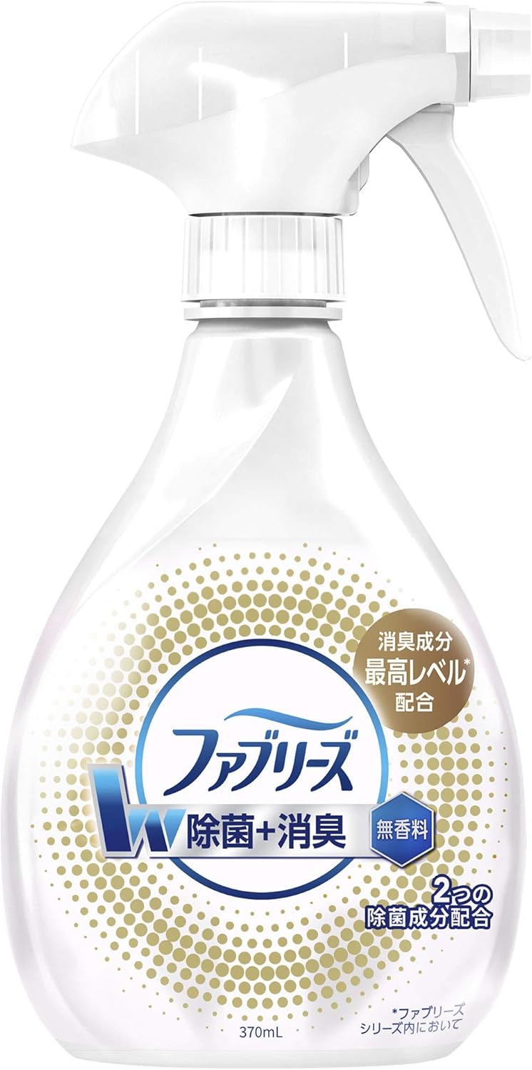 Amazon ファブリーズ 除菌消臭スプレー 布用 W除菌 無香料 消臭成分プラス 本体 370ml ファブリーズ スプレー