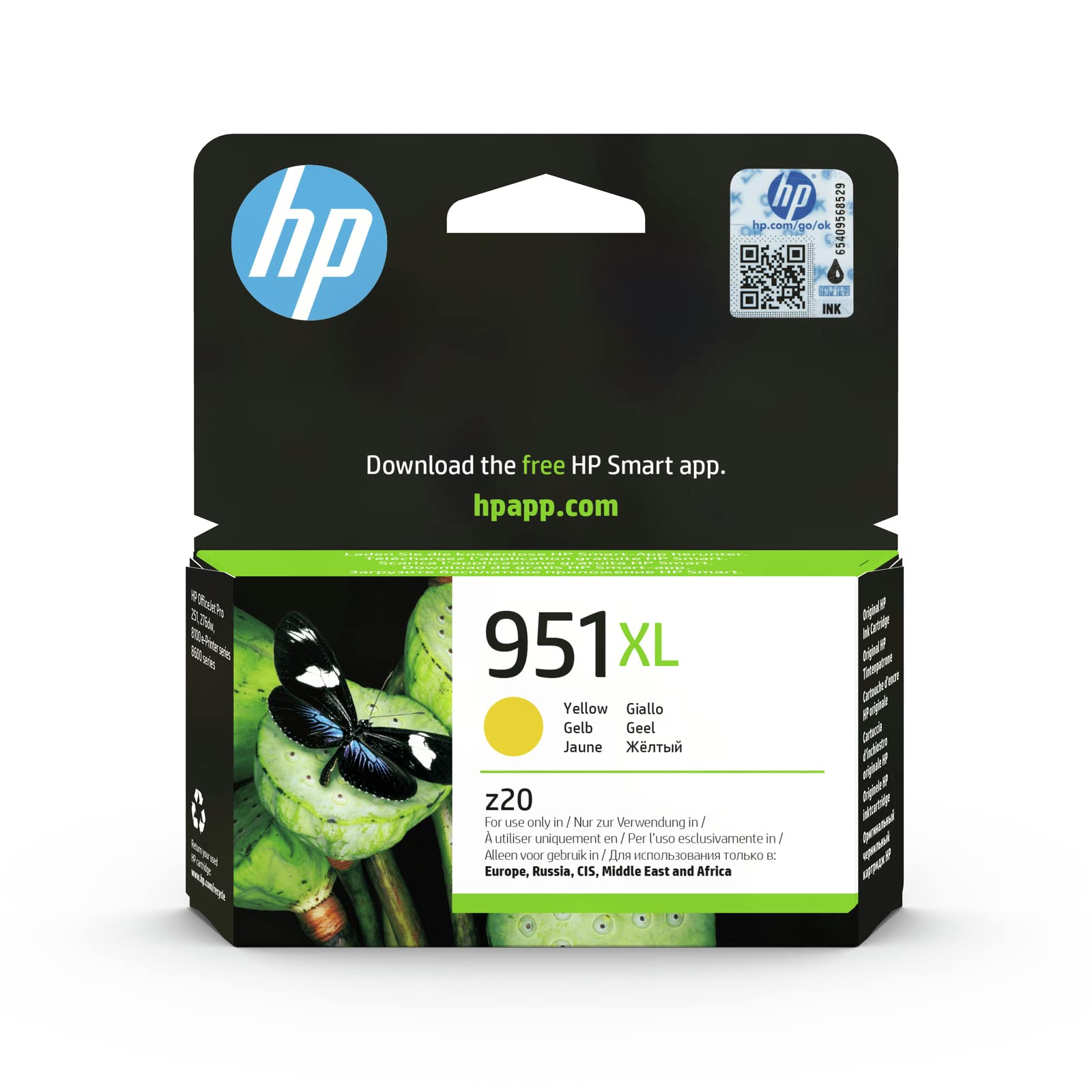 HP CN048AE 951XL High Yield Original Ink Cartridge, Yellow, Single Pack — image 1