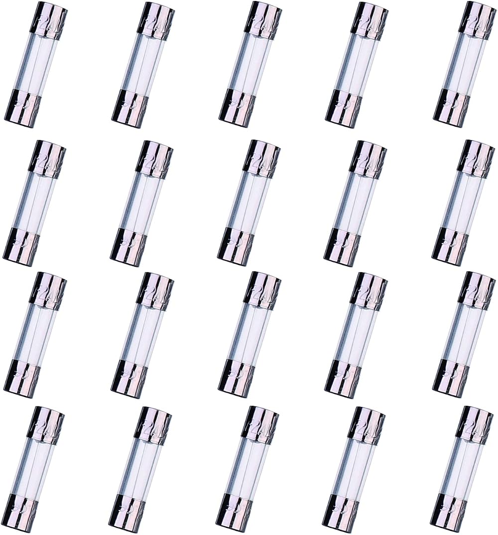 HUAREW F2AL250V 20 Pcs 2A 5x20mm Fast-Blow Glass Fuse Pack