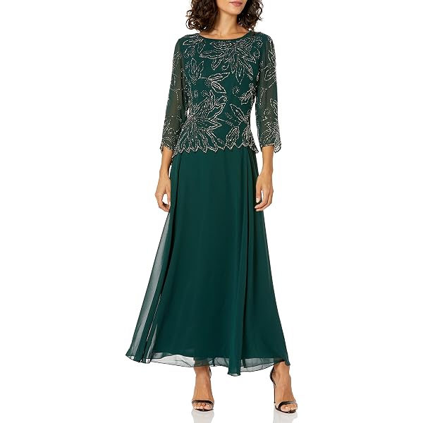 j kara women's cap v-neck beaded dress JKARA Sheath Mother of the Bride Dress