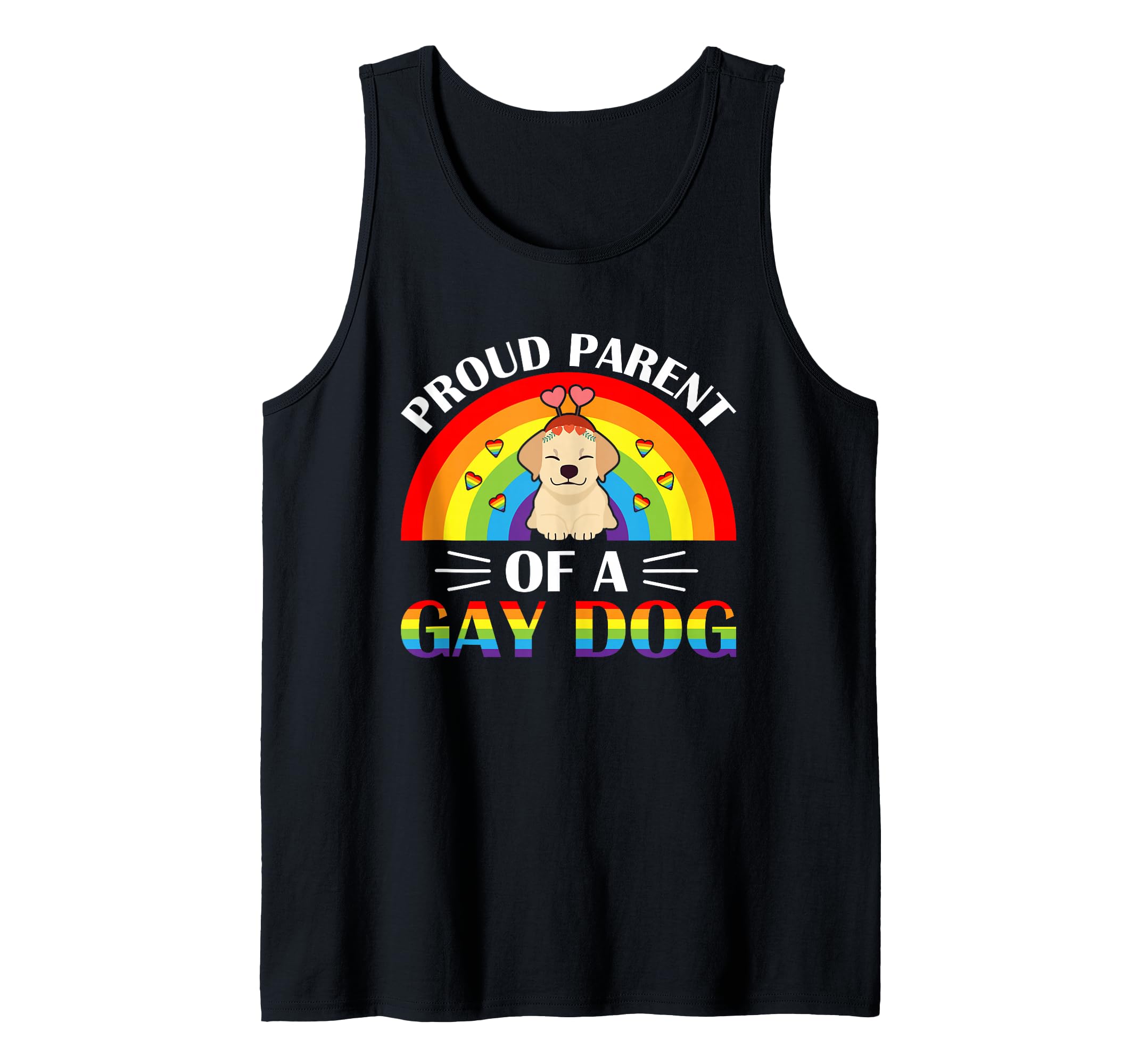 Parents of a Gay Dog LGBTQ Rainbow Pride Tank Top