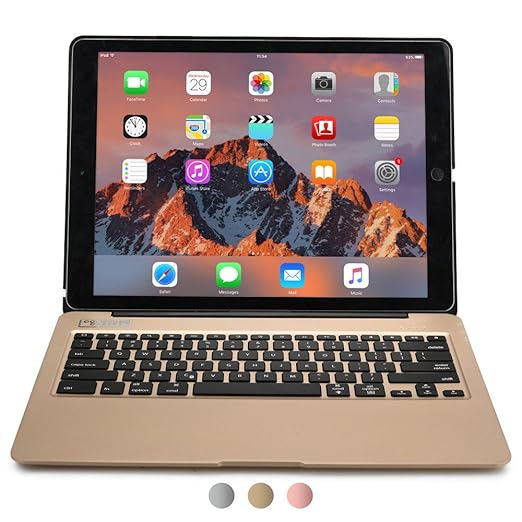 title=Apple iPad Pro 12.9 Custodia con Tastiera Bluetooth, COOPER KAI SKEL P1 Custodia