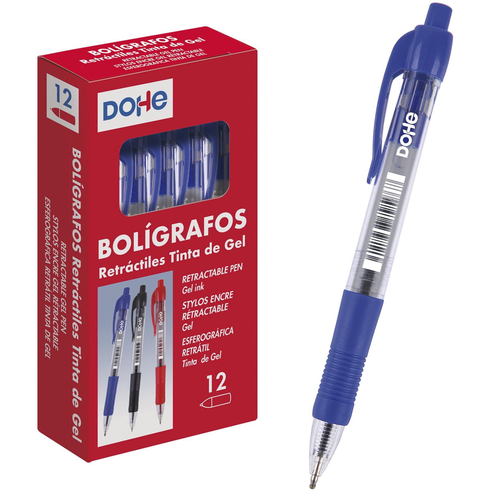 MTL 79596 Retractable Gel Ink Pen, 0.7 mm, Pack of 12