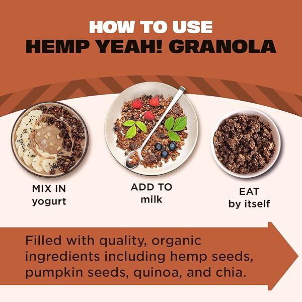 MANITOBA HARVEST HEMP YEAH SUPERSEED GRANOLA, DARK CHOCOLATE – 10OZ – 11G PROTEIN, 4G FIBER, 3.5G OMEGA 3 & 6 PER 60G SERVING – WITH HEMP & PUMPKIN SEEDS – VEGAN, NON-GMO PROJECT VERIFIED