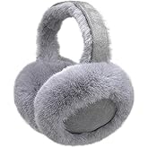 Kedofe Ear Muffs for Winter Women Foldable Fuzzy Cold Outdoor Earmuffs Soft Faux Furry Ear Warmers Covers