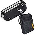 Travel Money Belt and Neck Wallet Bundle - RFID Blocking Technology to Keep your Cash, Credit Cards, Passports and Phone Safe