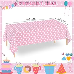 WNINK 6 Pack Light Pink and White Polka Dot