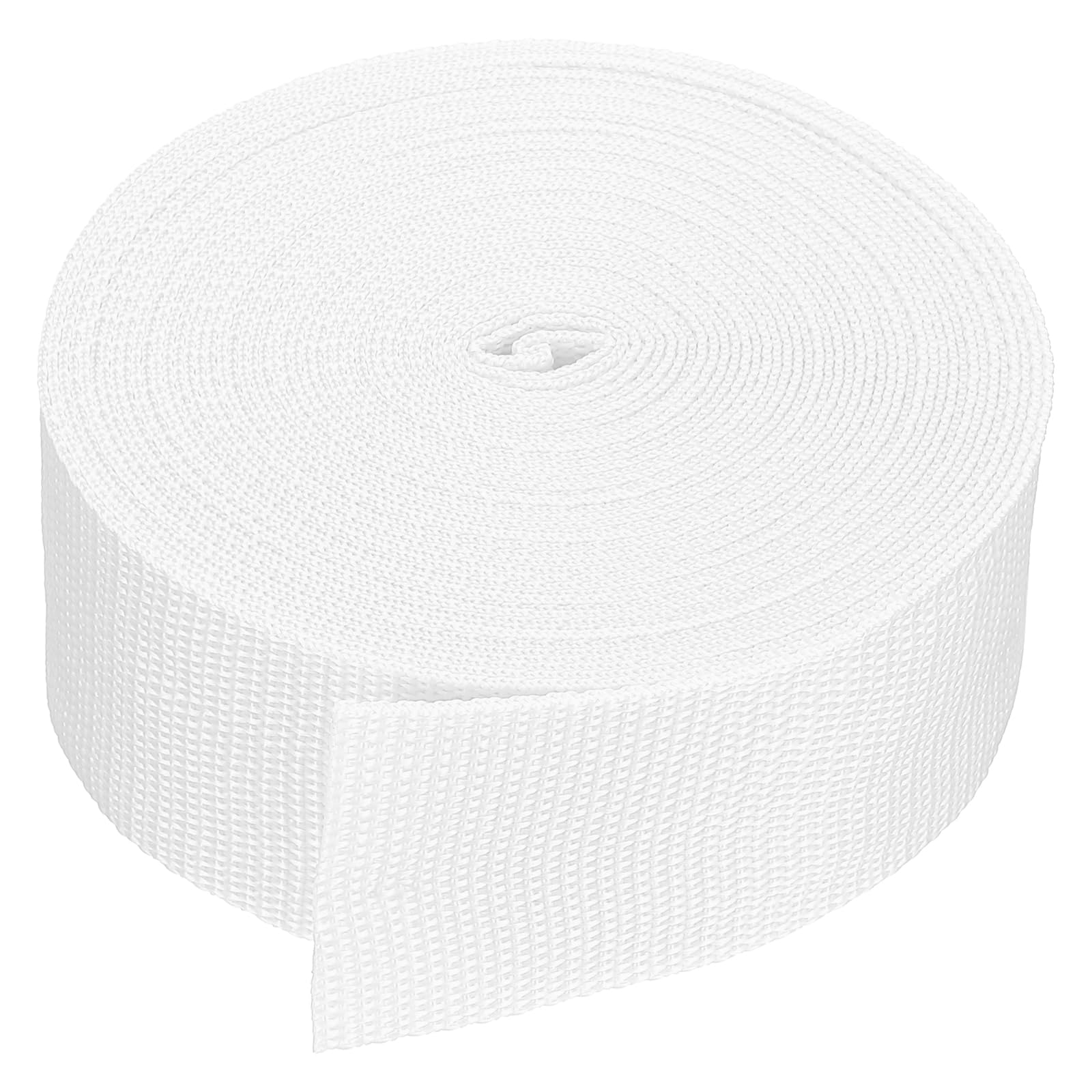 PATIKIL 9 Meters Webbing, 50mm Polypropylene Webbing Strap Heavy Webbing Roll Chair Straps for Indoor Outdoor Climbing DIY Crafting, White
