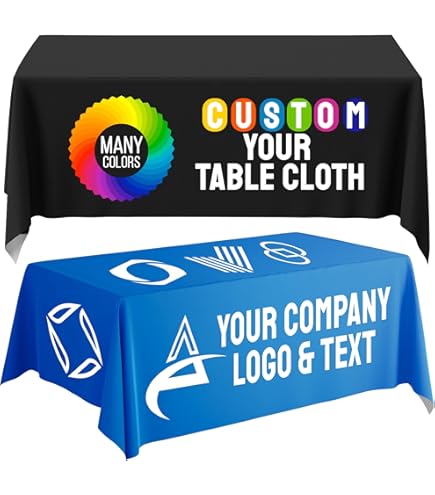 Mantel Personalizado Para Mesa De 6 Pies (180 Cm) - Rectangular, Elástico, Estampación De Fotos, Texto O Logotipo