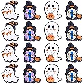 WEWAYSMILE 12 Piece Halloween Silicone Beads Cute Silicone Beads Bulk Beads Used for DIY to Make Various Handicrafts, Beaded Pen, Beaded Phone Straps, Bag Pendants Etc(Halloween Ghosts)
