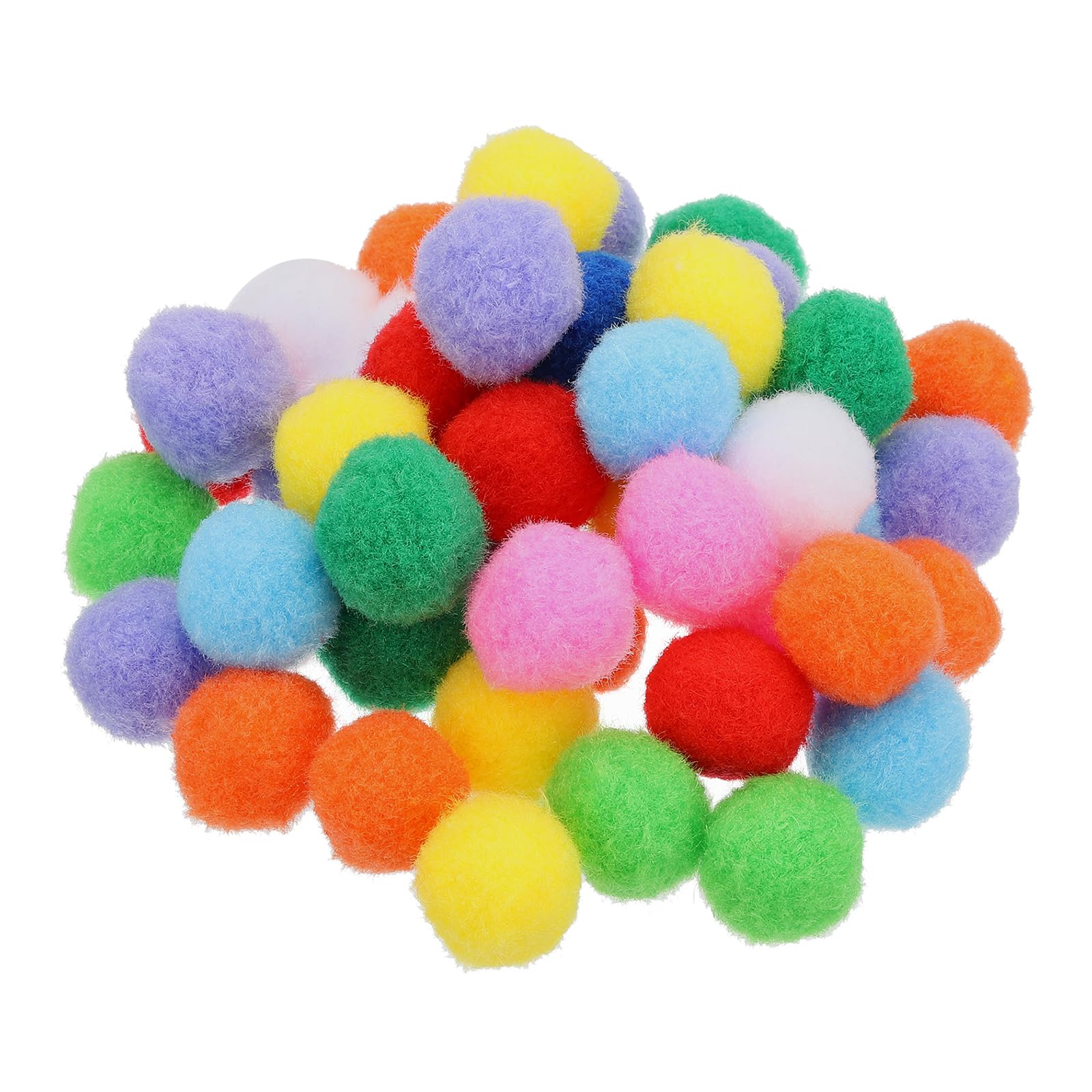 PATIKIL 1.2inch Pom Poms for Crafts, 200Pcs High Elastic Fuzzy Pastel Pom Pom Balls for Art Supplies DIY Creative Craft Material Handicraft Decorations, Multicolored