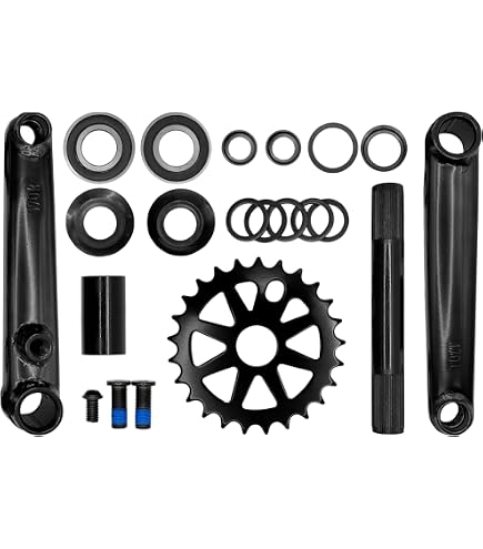 Amazon.com : Tracer BMX 3pc Crank Set,Single Speed Bike Crankset