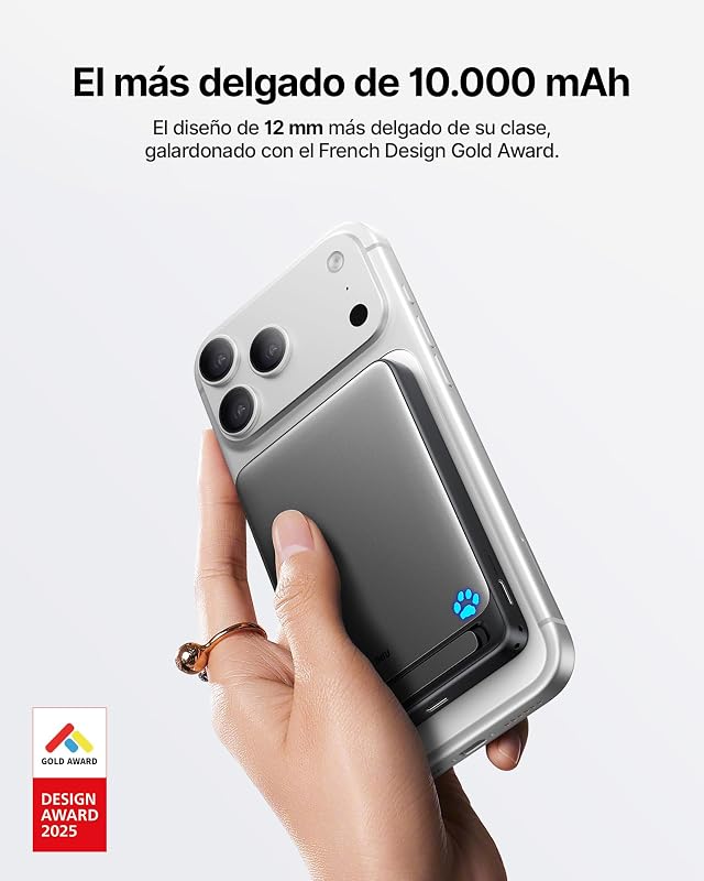 45W Power Bank, Fino 10000mAh Inalámbrico Magnético Batería Externa