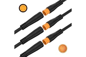 baluoqi 24AWG Cable Waterproof Extension Cable Male/Female Connector for Electric Bike Extension Cable ConnectorEssential Ebike Replacement Parts 2Pin 3Pin 4Pin 5Pin 6Pin