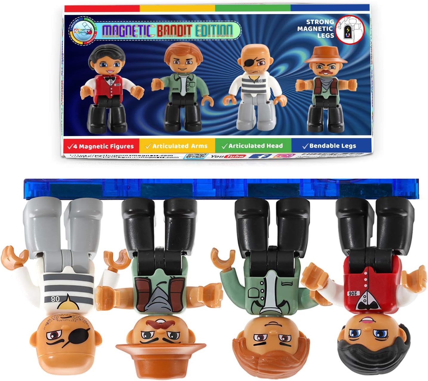 Magnetic Figures Set of 4 Toy 