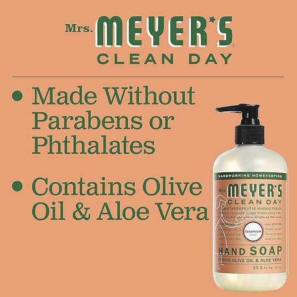 MEYERS GERANIUM LIQUID HAND SOAP 12.5 OZ