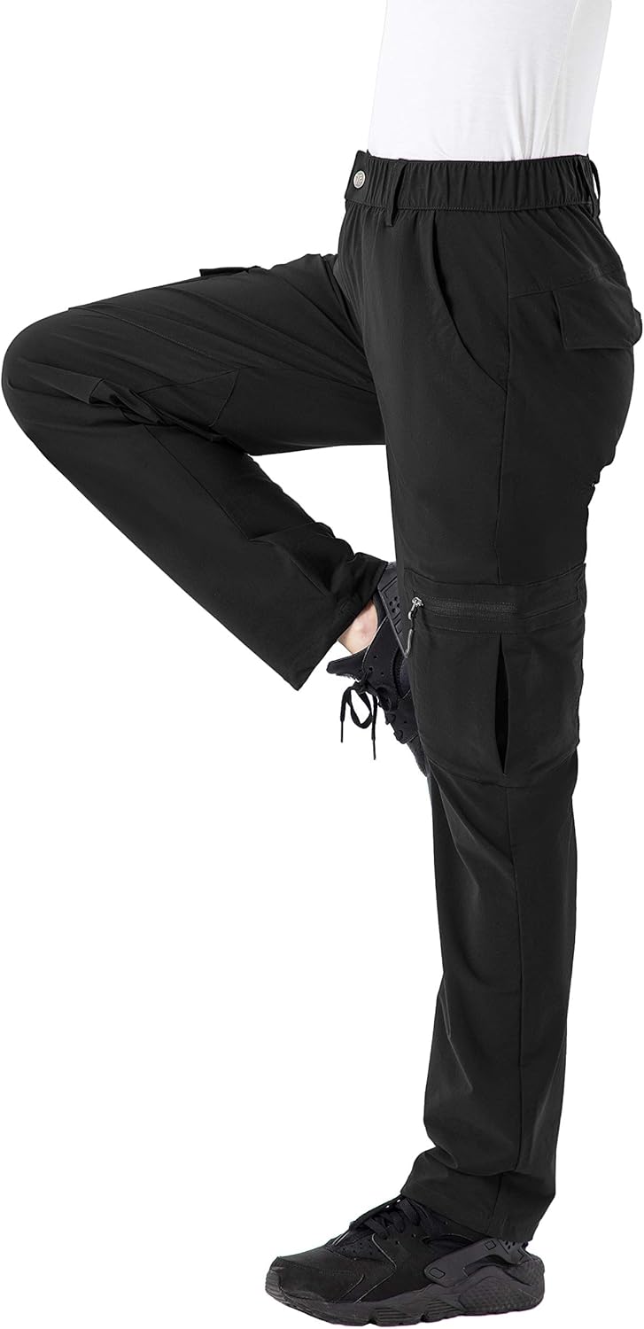 TBMPOY Women's Hiking Cargo Pants Outdoor Lightweight Breathable Water Resistant Zipper Pockets for Fishing, Camping: Clothing