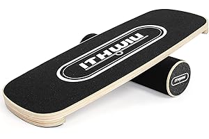 ITHWIU Wooden Balance Board with Roller for Balance, Stability and Full-Body Strength Workout for Functional Training