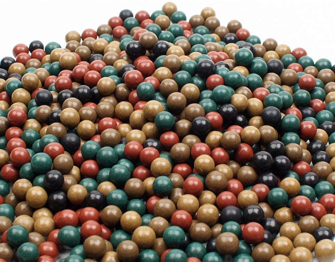 KuTi Kai 9mm Mud Balls Hard Clay Ball for Shooting Target Practice (Colorful, 0.8kg/Pack)