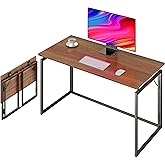 alawooder Folding Desk - 31.5" Wood Top Foldable Desk for Small Spaces | No Assembly Required Compact Desk for Home Office, Writing, and Study