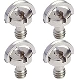 MENGS&reg; 4 St&uuml;ck 1/4" Schraube (&Oslash;12mm x H14mm) mit Edelstahl Material f&uuml;r Stativ / Einbeinstativ / Schnellwechselplatte / Kameraschraube