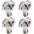 MENGS&reg; 4 St&uuml;ck 1/4" Schraube (&Oslash;12mm x H14mm) mit Edelstahl Material f&uuml;r Stativ / Einbeinstativ / Schnellwechselplatte / Kameraschraube