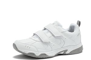 Avia Avi-Union II Strap Non Slip Shoes for Men, Hook and Loop Mens Walking Shoes with Memory Foam, Comfort Restaurant and Diabetic Shoes for Men - Black Wide or Extra Wide Width Safety Footwear