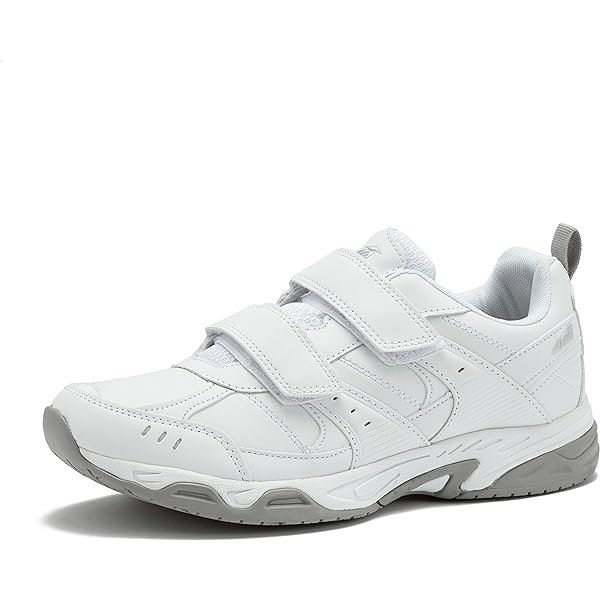 Amazon.com | Apex Double Strap X926 Men's White Walking Sneaker