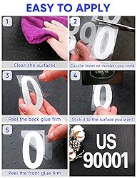 Seloom 148 PCS 3" Reflective Mailbox Numbers