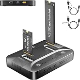 SUITOK M.2 SSD Cloner Dock, Dual Bay NVMe/SATA, 10Gbps, No PC Needed | Offline Clone in 3 Step | Tool-Free | OS Migration | PC Laptop Steam Deck PS5 Upgrade | NVMe &amp; SATA | USB-C | 24-Mo Warranty