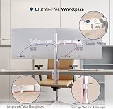 BONTEC Dual Monitor Arm Desk Mount 13-27 Inch VESA 75x75/100x100 White view 3