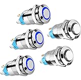 12V 24V 12mm Latching Push Button Switch with High