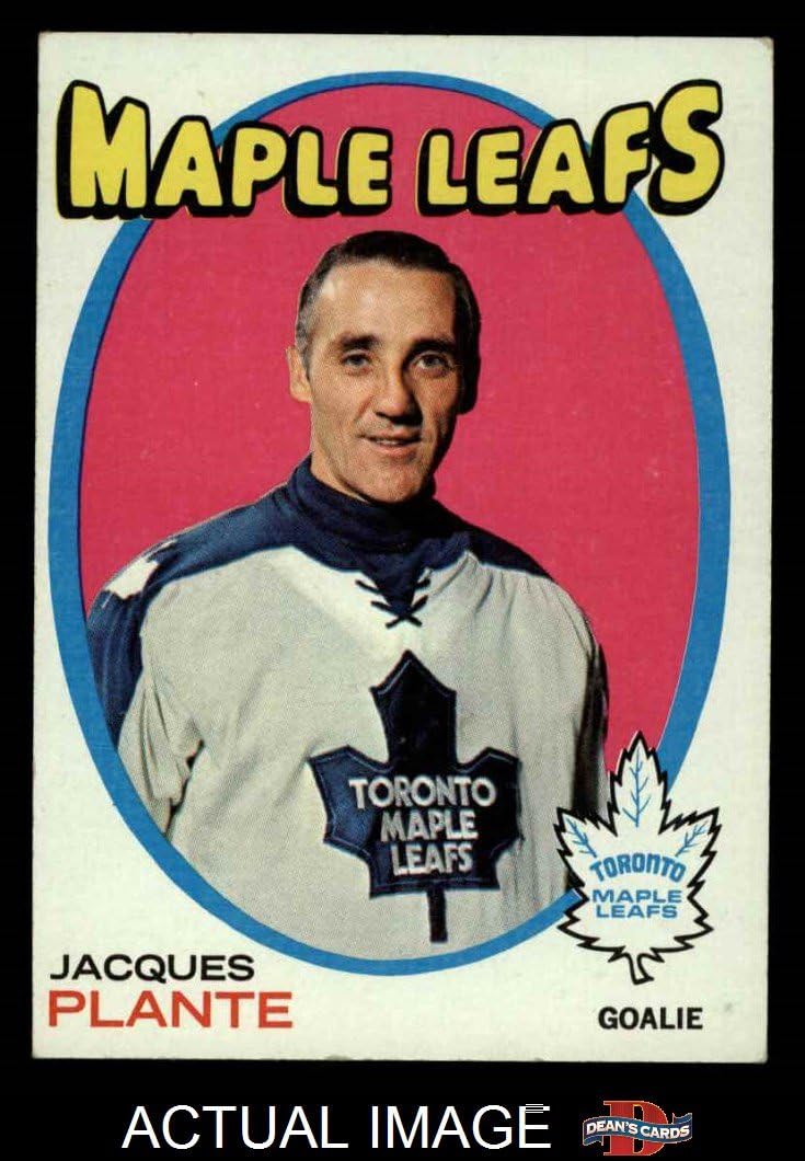 1971 Topps 10 Jacques Plante Toronto Maple Leafs (Hockey Card) Dean's Cards 5 EX