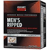 GNC Men's Ripped Clinically Studied Multivitamin Blend, Lean Muscle Support, Non-Stimulant Formula, 30 Servings
