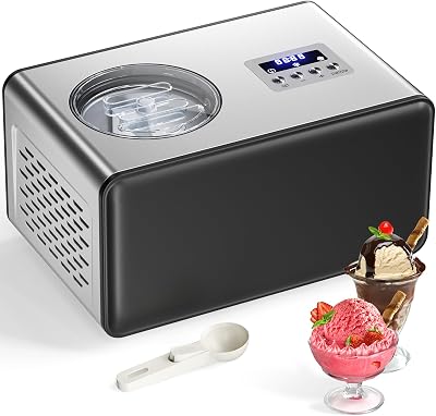 Acmenjoy 2L Ice Cream Maker with Compressor 3 in 1 No Pre-Freeze