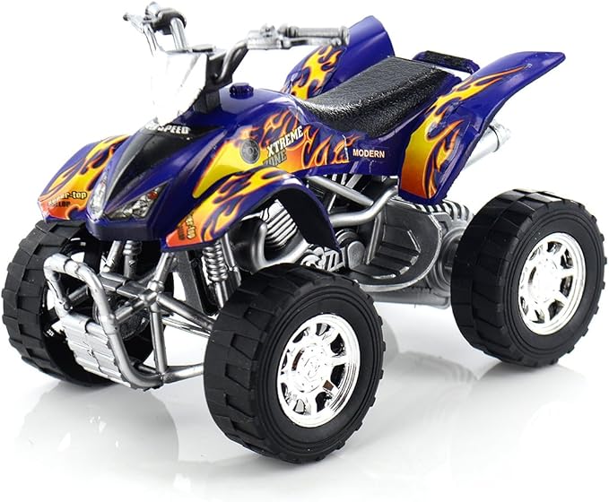Childrens Kids Plastic Friction Quad Bike Toy Mini ATV Model Game Gift Present Shopmonk (Blue