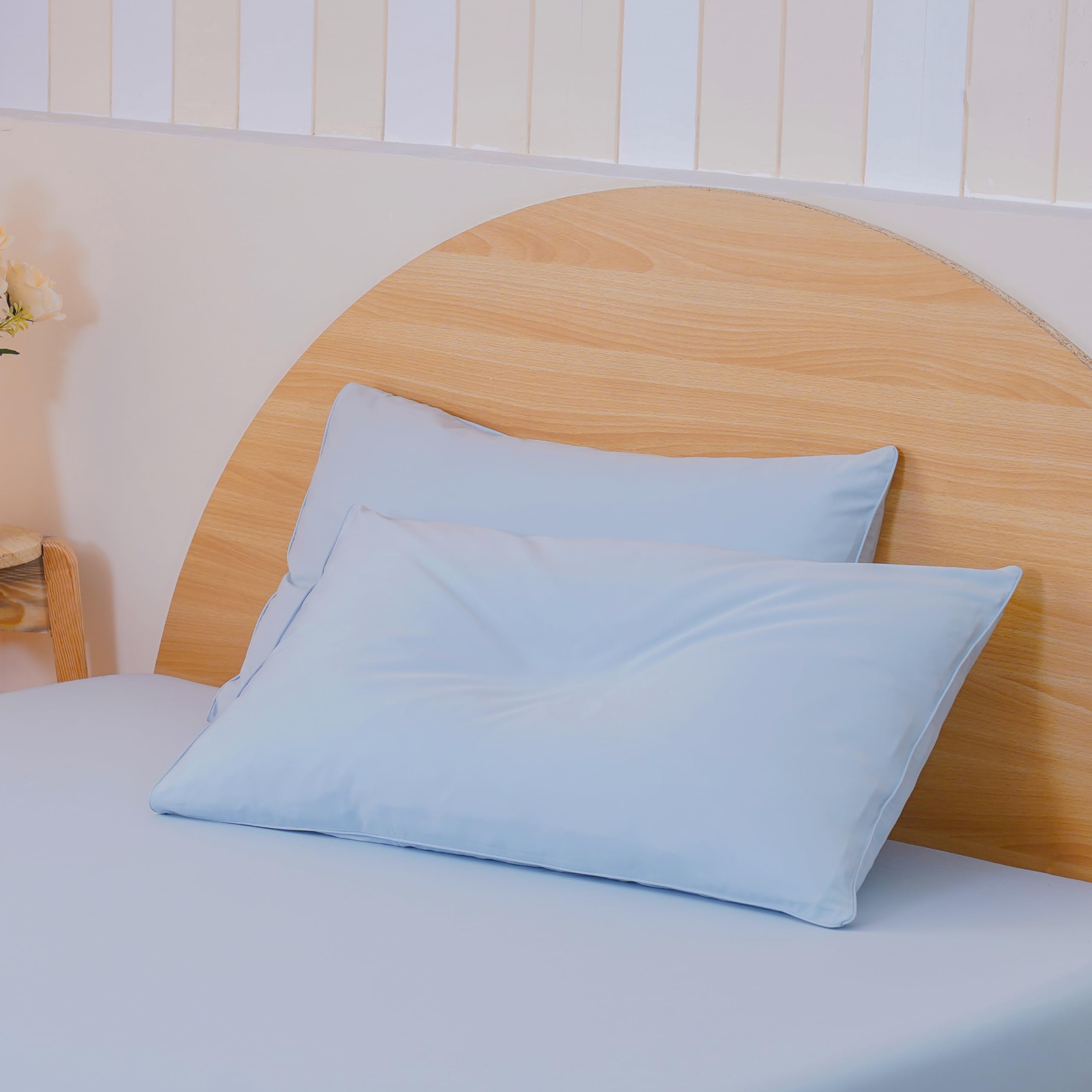 Sheet Story Bamboo Pillow Cases 2 Pack - 50x75cm Size - 400 Thread Count - Hypoallergenic, Soft and Cooling Pillowcases 2 pack - Sky — image 1