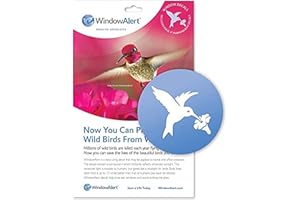 WindowAlert Hummingbird Anti-Collision Decal - UV-Reflective Window Decal to Protect Wild Birds from Glass Collisions - Made in The USA