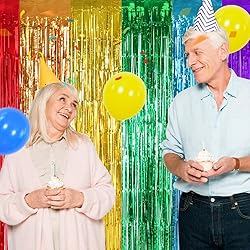 TONIFUL 2Pack Rainbow Door Streamers,Rainbow Party