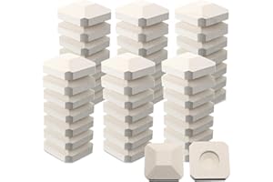 Baquler 50 Pcs Barbecue Ceramic Briquettes Gas Grill Ceramic Bricks Replacement Parts Reusable BBQ Bricks Evenly Heated Gas Grill Briquettes for Baker Chef, 2 x 2 Inches