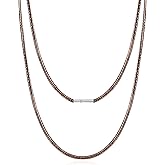 Black Brown Braided Leather 2MM/3MM Necklace Cord for Men Women with Stainless Steel Clasp, Waterproof Woven Wax Rope Chain for Pendant with Delicate Gift (16 18 20 22 inches)