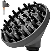 Upgraded Large Diffuser Attachment for Dyson Airwrap Styler for Fast Drying Wave Curly Thick Hair, Heat Resistant Nylon Fiber Nozzle Attachments, Grey