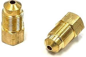 The Stop Shop Metric Brake Line Adaptor for 3/16" Tube, (Female) Inverted Flare, 3/8-24 to (Male) ISO/Bubble Flare, Metric 12mm x 1 (Pack of 2)