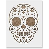 Sugar Skull Star Stencil - DIY, Craft Kit, Skull & Star Designs