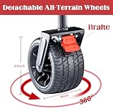 BedStory Collapsible Beach Trolley Cart 176LBS Black+Red All Terrain view 5