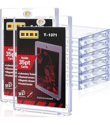 one touch card holder sleeve Amazon.com: UVBLOC One Touch Card Holder (25 Pack) 35pt Magnetic Hard Case  Pro Protector Sleeves for Trading Baseball Basketball Football Sports Cards  : Toys & Games