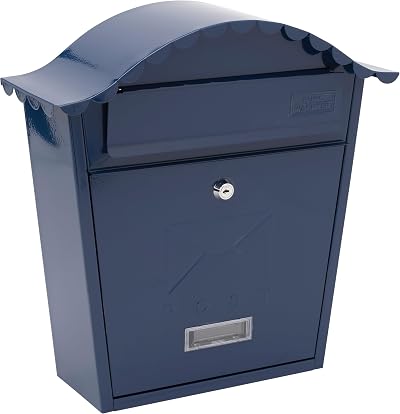 Burg-Wächter Classic MB01MB Midnight Blue Wall Mounted Post Box 36x37x13 cm